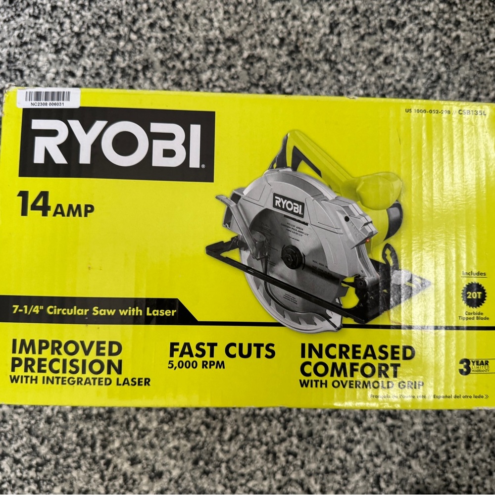 Ryobi 14 Amp Circular Saw with Laser